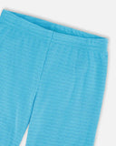 Blue Crinkle Jersey Legging - Deux Par Deux (Aquarius)