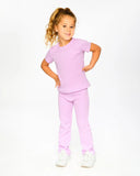 Lilac Crinkle Jersey Legging - Deux Par Deux (Lavendula)
