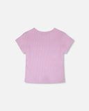 Lilac Crinkle Jersey T-shirt  - Deux Par Deux (Lavendula)