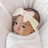 Ivory Itty Bitty Knot Headband > Baby Bling Bows