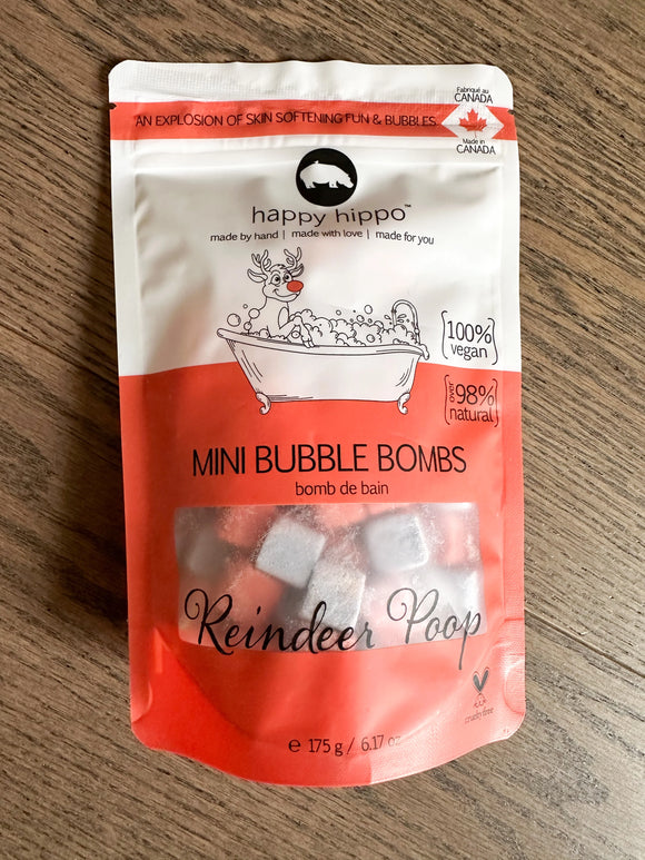 Reindeer Poop Mini Bubble Bombs > Happy Hippo Bath Co.