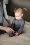 Storm Grey Convertible Footie Sleeper > KINDEREN