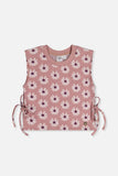 Jacquard Flowered Vest - Deux Par Deux