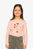 Girly Bouquet Silver Pink Organic T-shirt > Deux Par Deux