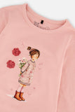 Girly Bouquet Silver Pink Organic T-shirt > Deux Par Deux