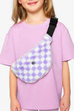 Lilac Check Waist Bag - Fanny Pack < Deux Par Deux