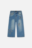 Wide Leg Stretch Denim (with stars) > Deux Par Deux -