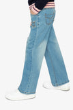 Wide Leg Stretch Denim (with stars) > Deux Par Deux -
