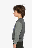 Colourblock Brushed Jersey Beluga Blue Top > Deux Par Deux