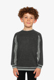 Brushed Rib Jersey Charcoal Mix Top > Deux Par Deux