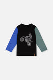 Colourblock Motorbike T-shirt > Deux Par Deux