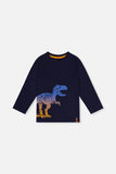 Dinosaur Peacoat Navy Organic T-shirt > Deux Par Deux