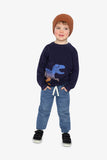 Dinosaur Peacoat Navy Organic T-shirt > Deux Par Deux