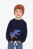 Dinosaur Peacoat Navy Organic T-shirt > Deux Par Deux