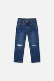 Boy's Stretch Navy Blue Denim Jean  - Deux Par Deux