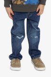 Boy's Stretch Navy Blue Denim Jean  - Deux Par Deux