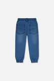 French Terry Denim Jogger - Light Blue - Deux Par Deux