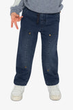 Navy Denim French Terry Pants > Deux Par Deux