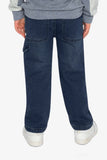 Navy Denim French Terry Pants > Deux Par Deux
