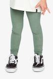 Super Soft Leggings Bronze Green - Deux Par Deux