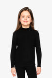 Super Soft Ribbed Black Mock Neck Top - Deux Par Deux