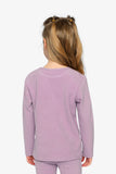 Brushed Ribbed Dusk Mauve Crew Neck Top - Deux Par Deux