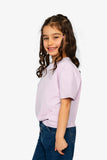 Boxy Crushed Violet Jersey T-shirt > Deux Par Deux