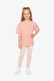 Boxy Coral Blush Jersey T-shirt > Deux Par Deux