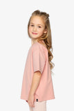 Boxy Coral Blush Jersey T-shirt > Deux Par Deux