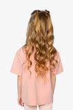 Boxy Coral Blush Jersey T-shirt > Deux Par Deux