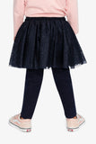 Tulle Skirt w/Leggings in Peacoat Navy - Deux Par Deux