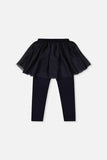 Tulle Skirt w/Leggings in Peacoat Navy - Deux Par Deux