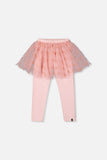 Tulle Skirt w/Leggings in Silver Pink - Deux Par Deux