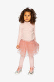 Tulle Skirt w/Leggings in Silver Pink - Deux Par Deux