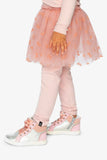 Tulle Skirt w/Leggings in Silver Pink - Deux Par Deux