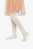 Knit Textured Tights - Off White > Deux Par Deux