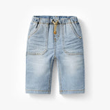 Light Blue Striped Soft Denim Pant > Souris Mini Boys (Baby-Toddler