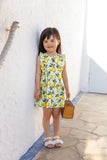 Lemons on Cream & Mint Striped Cotton Dress > Kitzberg