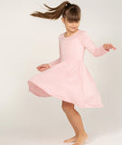 Coral Blush Bamboo Twirl Dress > Silkberry Baby (w/bloomer)