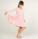 Coral Blush Bamboo Twirl Dress > Silkberry Baby (w/bloomer)