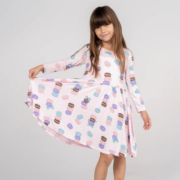 Macaron Party Bamboo Twirl Dress > Silkberry Baby (w/bloomer)