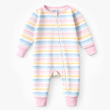 Cream-Pastel Stripes One Piece Pajamas > Souris Mini (Baby)