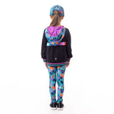 Inspire Black And Floral Zip Jacket > Nano Active Wear size 10 only