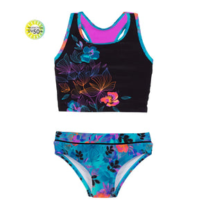 Black & Turquoise Two Piece Swimsuit > Nano