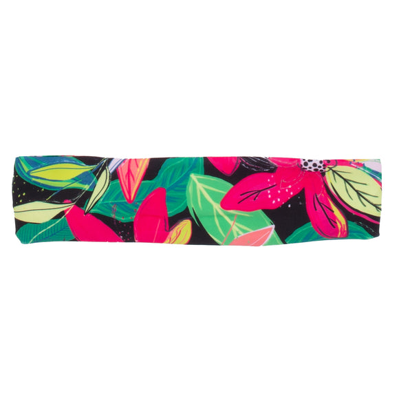 Bright Pink & Teal Floral Headband > Nano (Swim & Activewear) SPF50