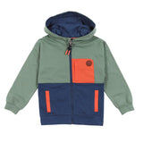 Green French Cotton Zip Hooded Jacket > Nano