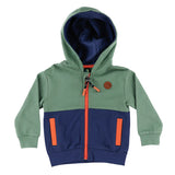 Green French Cotton Zip Hooded Jacket > Nano