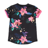 Black and Floral Athletic T-shirt > Nano Active Wear