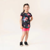 Black and Floral Athletic T-shirt > Nano Active Wear