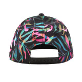 Black and Patterned Neon Snap Back Cap < Nano